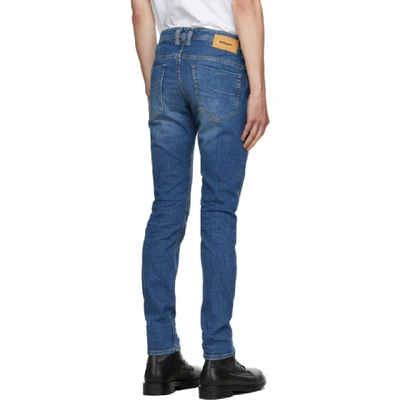 Shop Diesel Blue Thommer-x Jeans In 01 Denim
