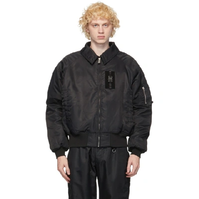 Shop Alyx 1017  9sm Black Insulated Bomber Jacket In Blk0001 Bla