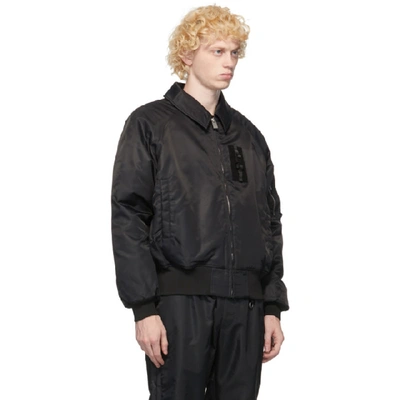 Shop Alyx 1017  9sm Black Insulated Bomber Jacket In Blk0001 Bla