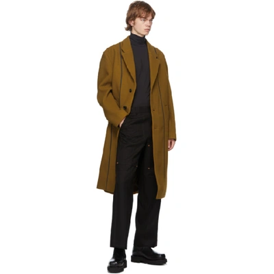 Shop Andersson Bell Tan Wool Daddy Classic Coat In Tobacco
