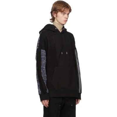 Shop Andersson Bell Black And Blue Contrasting Seoul Hoodie