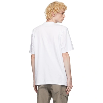 Shop Msgm White Artist Logo T-shirt In 01 White