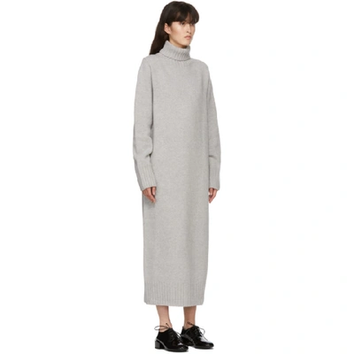 Shop Arch The Ssense Exclusive Grey Cashmere And Wool Turtleneck Dress