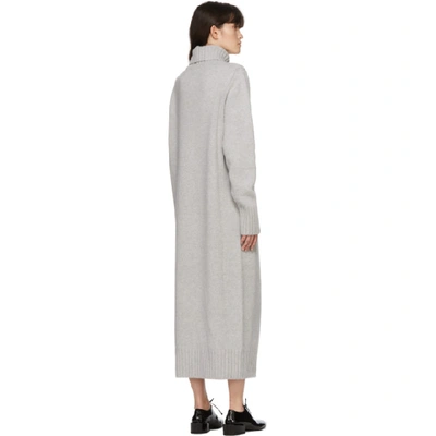 Shop Arch The Ssense Exclusive Grey Cashmere And Wool Turtleneck Dress