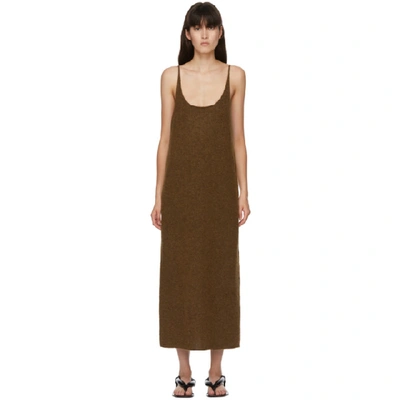 Shop Arch The Ssense Exclusive Brown Mohair Knit Tank Dress In Chocolate B