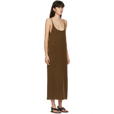 Shop Arch The Ssense Exclusive Brown Mohair Knit Tank Dress In Chocolate B