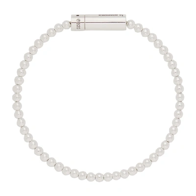 Shop Le Gramme Silver Polished Le 11 Grammes Beads Bracelet