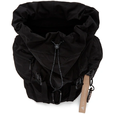 Shop Adidas By Stella Mccartney Black Satin Backpack