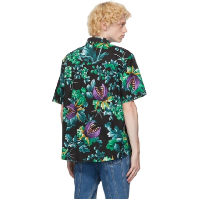 MSGM 黑色 MONSTER PLANT 短袖衬衫