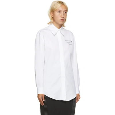 Shop Off-white White Basic Logo Shirt In White/black