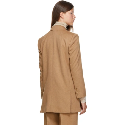 Shop Max Mara Beige Wool Eva Blazer In 001 Camel