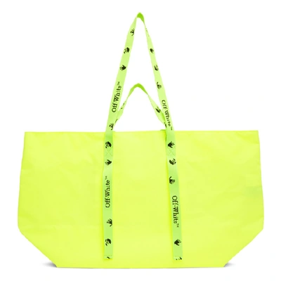 Shop Off-white Yellow Pvc Commercial Tote