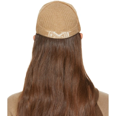 Shop Max Mara Tan Cashmere Amiche Cap In 001 Camel