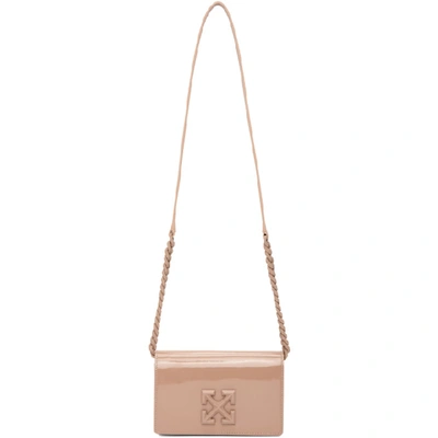 Shop Off-white Beige Patent Jitney 0.5 Bag In Nude