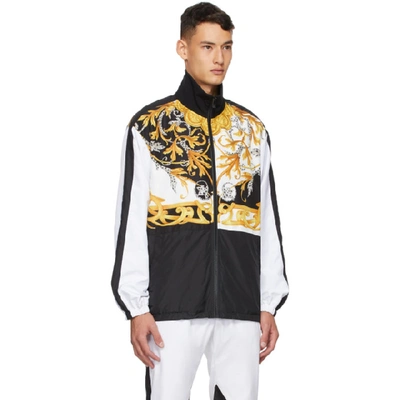 Shop Versace White Barocco Track Jacket In A7027 White