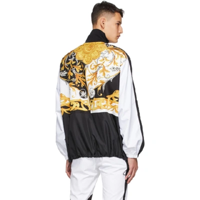 Shop Versace White Barocco Track Jacket In A7027 White