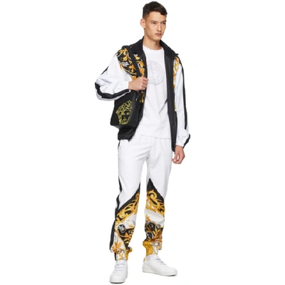 Shop Versace White Barocco Track Jacket In A7027 White