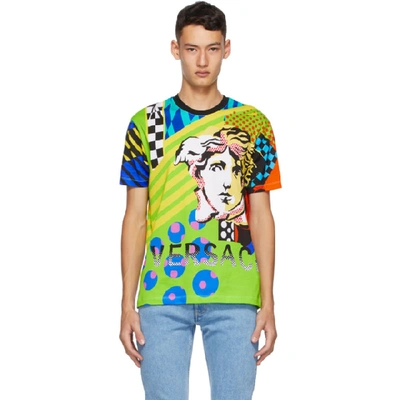 Shop Versace Multicolor Collage Pop Temple Taylor T-shirt In A7000 Multi