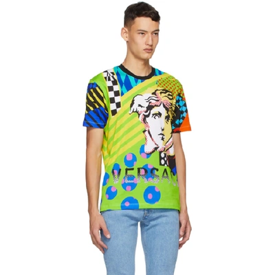 Shop Versace Multicolor Collage Pop Temple Taylor T-shirt In A7000 Multi