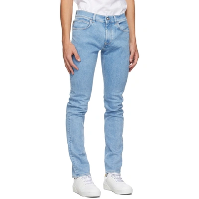Shop Versace Blue Taylor Jeans In A8051 Lt Bl