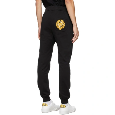 Shop Versace Black Taylor Lounge Pants In A1008 Black