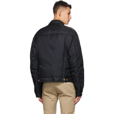 Shop Versace Black Down Blouson Jacket In A1008 Black