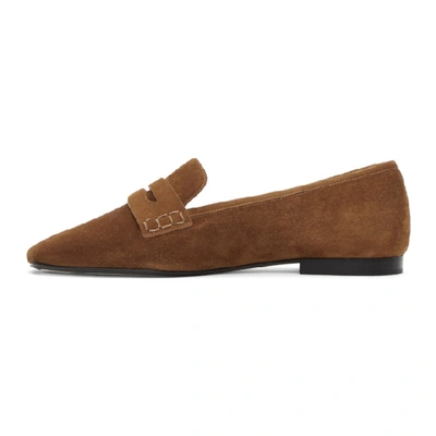 Shop Khaite Tan Suede Carlisle Loafers In 902 Caramel