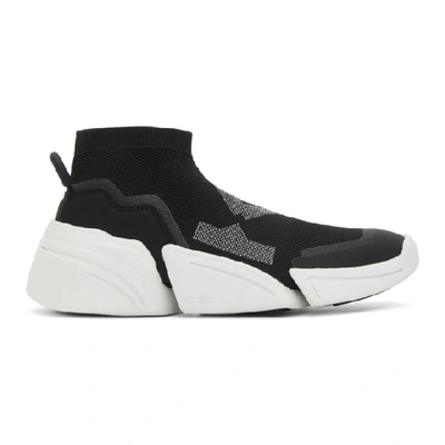 Shop Kenzo Black K-sock Sneakers In 99 Black