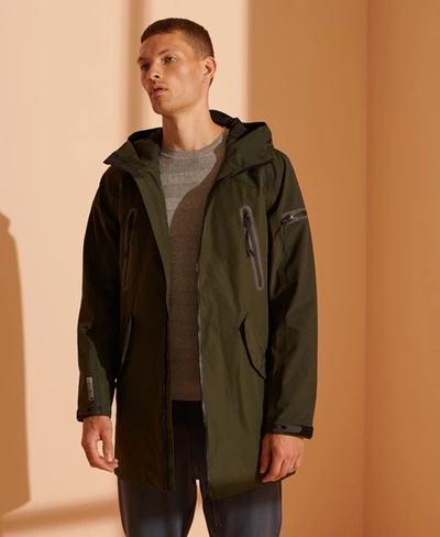 Superdry Hydrotech Waterproof Parka Coat In Khaki | ModeSens