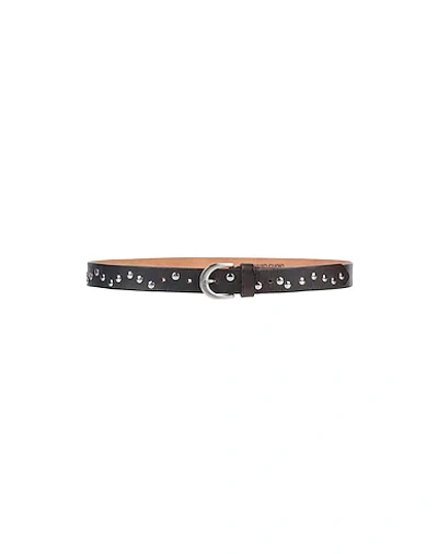 Shop Paolo Pecora Belts In Dark Brown