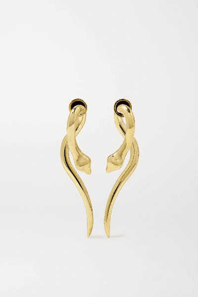 Shop Ileana Makri Boa 18-karat Gold Earrings