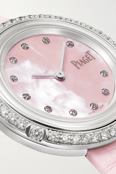 Shop Piaget Possession 34mm 18-karat White Gold, Alligator And Diamond Watch