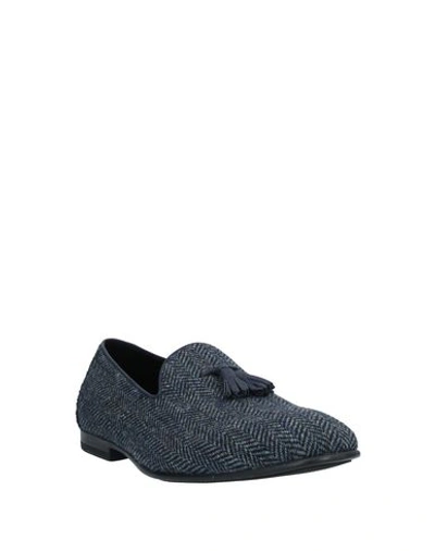 Shop Doucal's Loafers In Dark Blue