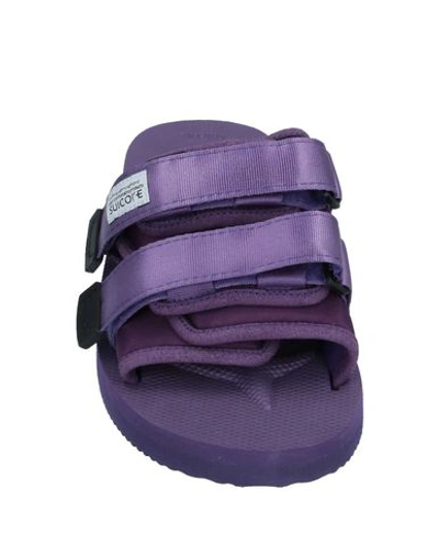 Shop Suicoke Sandals In Purple