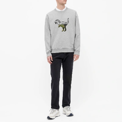 Shop Coach Rexy Embroidered Crew Sweat In Grey