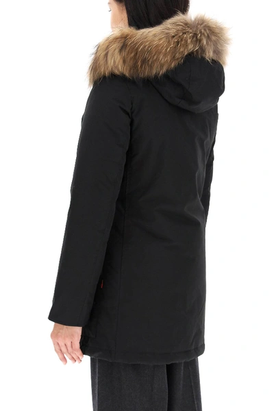 Shop Woolrich Arctic Parka With Murmasky Fur In Black