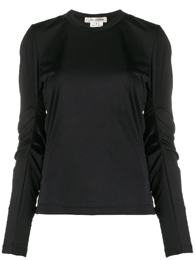 Shop Comme Des Garçons Piped-sleeves Top In Black