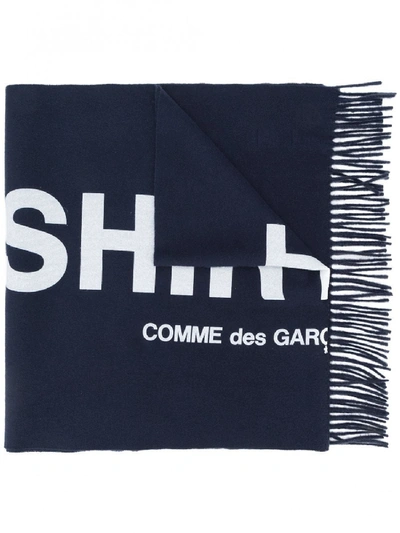 Shop Comme Des Garçons Shirt Wool Scarf In Black
