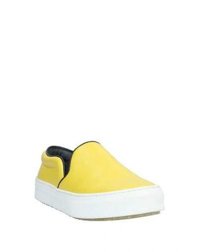 Shop Celine Sneakers In Yellow