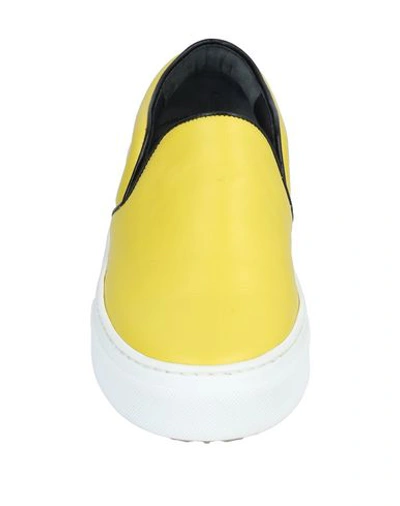 Shop Celine Sneakers In Yellow