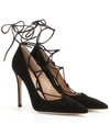 Gianvito Rossi Femì Lace-up Suede Pumps