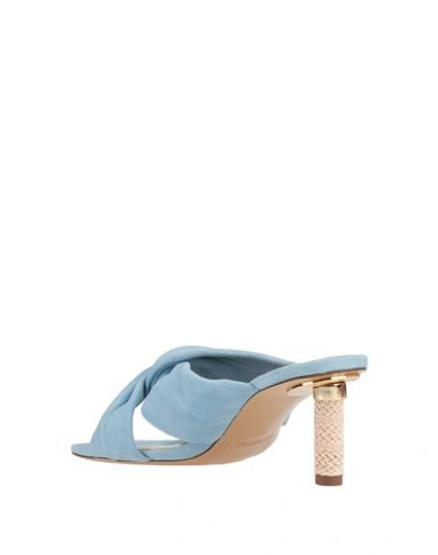 Shop Jacquemus Sandals In Sky Blue