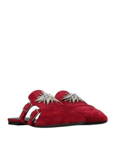Roger Vivier Woman Mules & Clogs Burgundy Size 7 Soft Leather In Red
