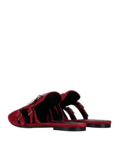 Roger Vivier Woman Mules & Clogs Burgundy Size 7 Soft Leather In Red