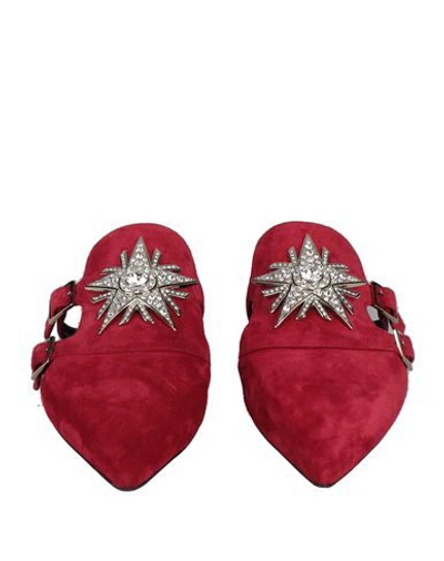 Roger Vivier Woman Mules & Clogs Burgundy Size 7 Soft Leather In Red