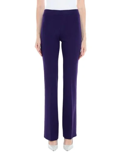Shop Clips Casual Pants In Purple