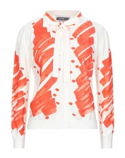 Shop Moschino Cardigans In White