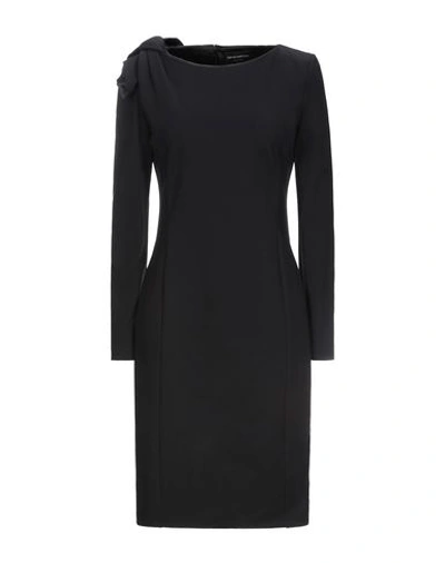 Shop Emporio Armani Woman Midi Dress Black Size 12 Viscose, Polyamide, Elastane