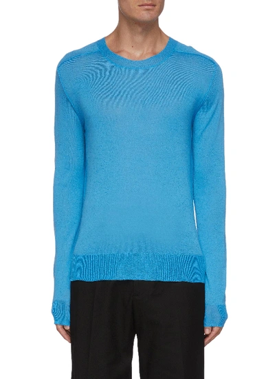 Shop Bottega Veneta Cashmere Knit Sweater In Blue