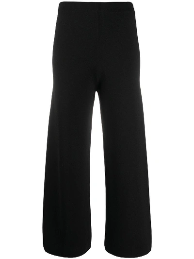 Shop D-exterior Wide-leg Wool Trousers In Black